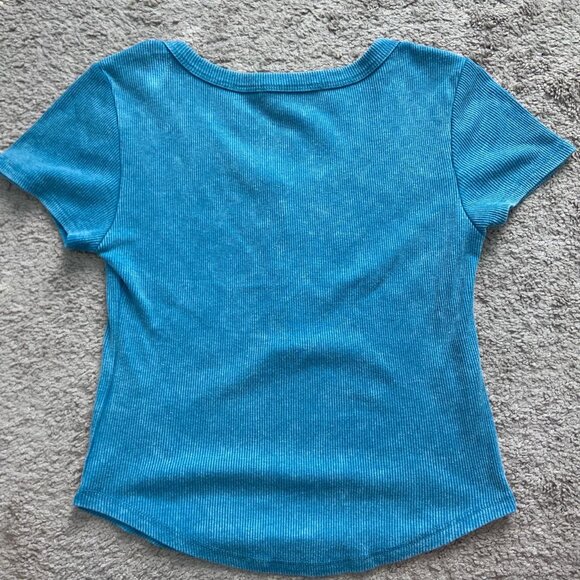 Pink Rose Women's Blue Crop-top - Picture 2 of 2